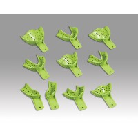 Plasdent Excellent - Dulock Disposable Impression Trays #1 LARGE - UPPER , Apple Green (12pcs/bag)